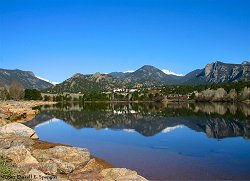 Lake Estes on Saturday morning...