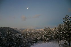 Looking towards Rocky Mountain National Park on Saturday Morning