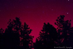 Northern Lights over Storm Mountain on Thursday evening.