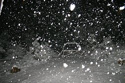 Snow on Storm Mountain at 5AM...