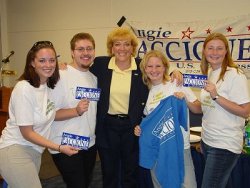 Angie Paccione with CSU students