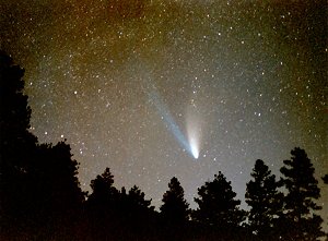 Comet Hale-Bopp over Fern Lake Trailhead